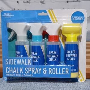 Sidewalk Chalk Spray & Roller Set